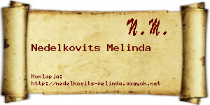 Nedelkovits Melinda névjegykártya